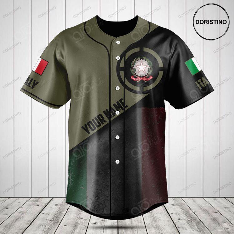 Customize Italy Round Grunge Flag Doristino Limited Edition Baseball Jersey