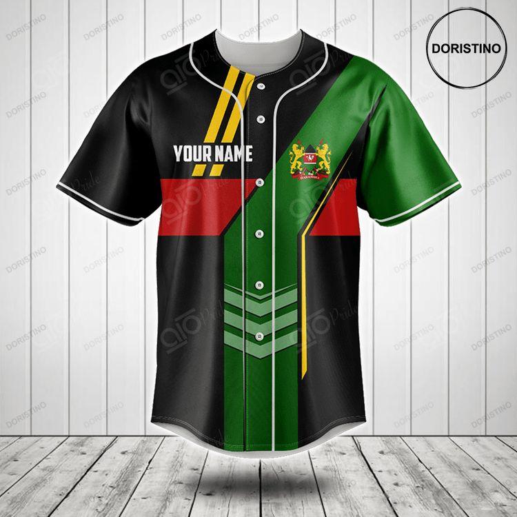 Customize Kenya Flag Speed Doristino All Over Print Baseball Jersey