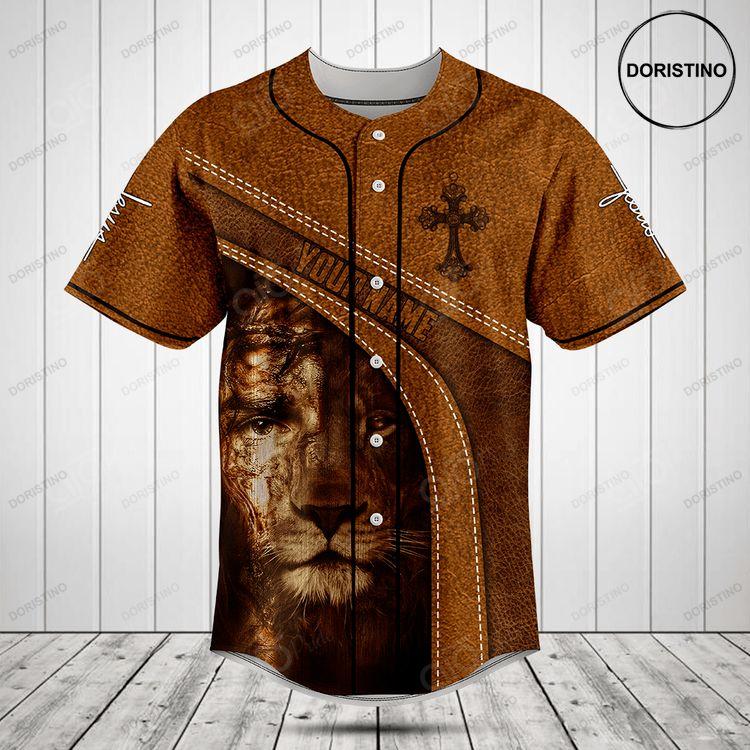 Customize Lion Cross Leather Doristino Awesome Baseball Jersey