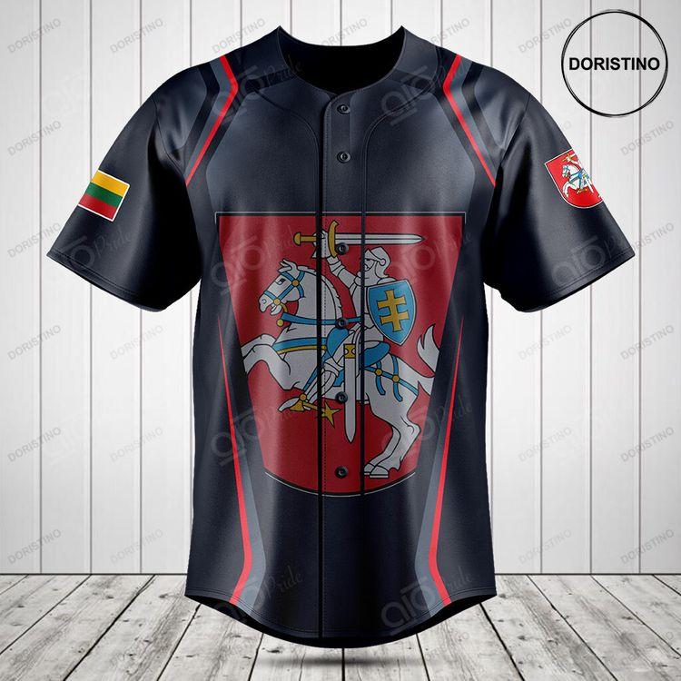 Customize Lithuania Coat Of Arms Print Special Doristino Limited Edition Baseball Jersey