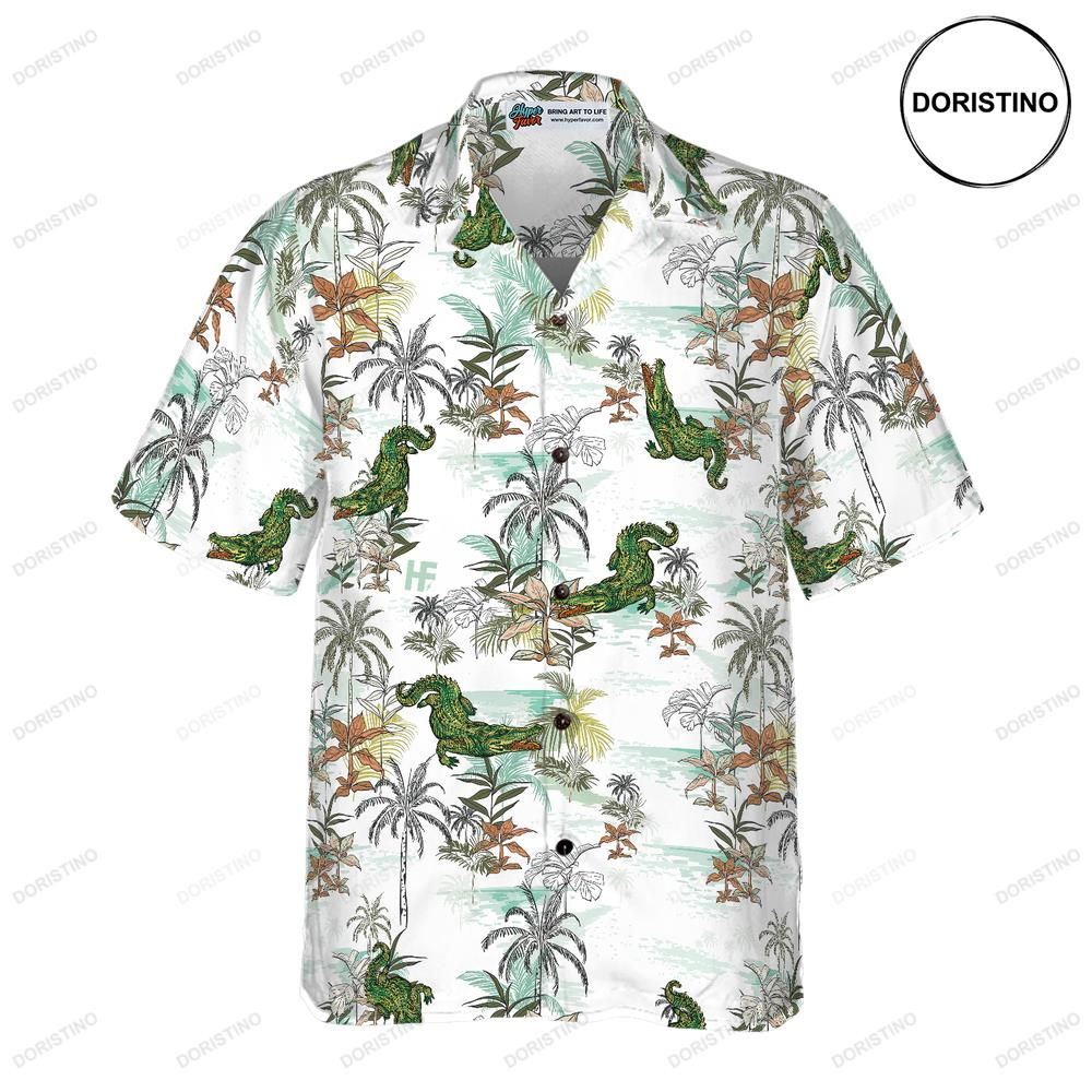 Alligator Seamless Pattern For Men Awesome Hawaiian Shirt