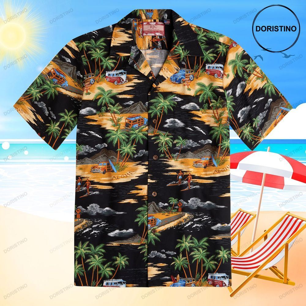 Aloha Black Palms Trees Limited Edition Hawaiian Shirt