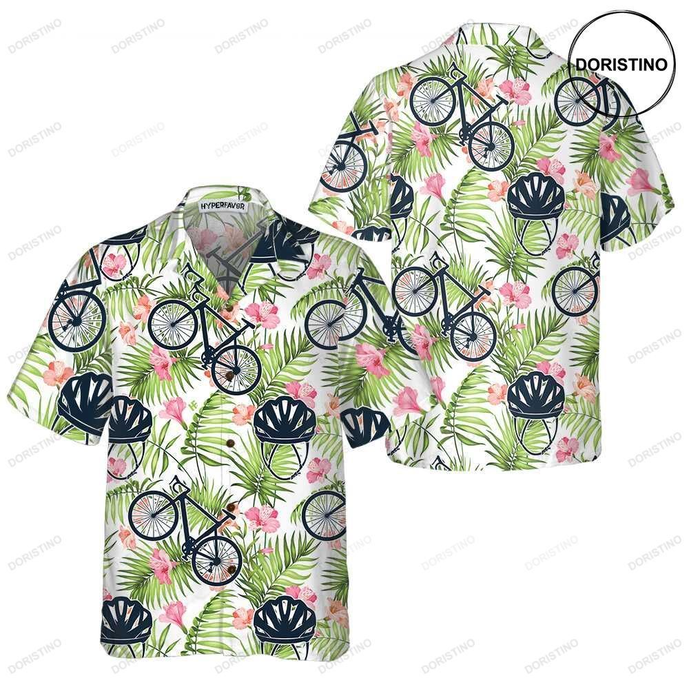 Aloha Cycling Bicycle For Men Women Best Gift For Bikers Awesome Hawaiian Shirt