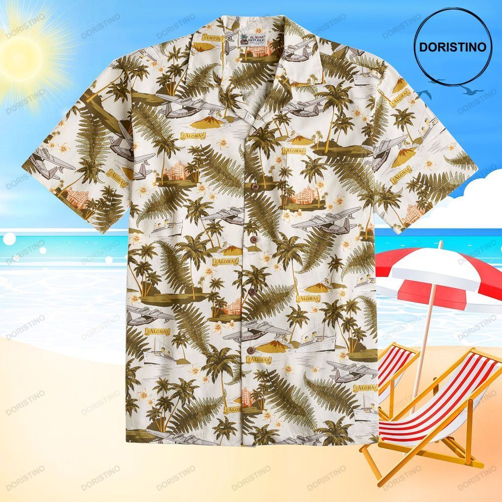 Aloha Vintage Color Hawaii Fans Hawaiian Shirt