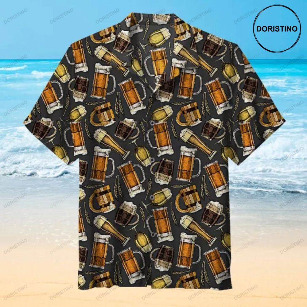 Aloha Wheat Beers Pattern Awesome Hawaiian Shirt