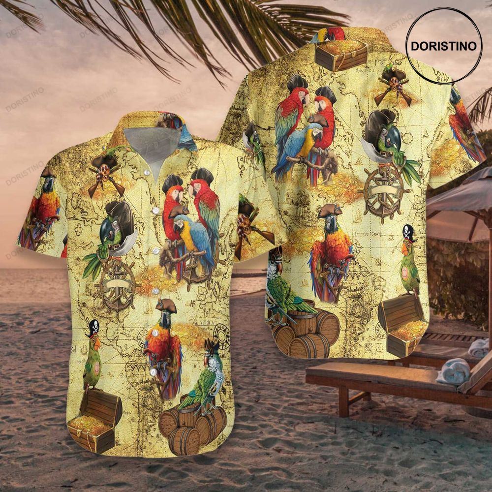 Amazing Pirate Parrots Awesome Hawaiian Shirt