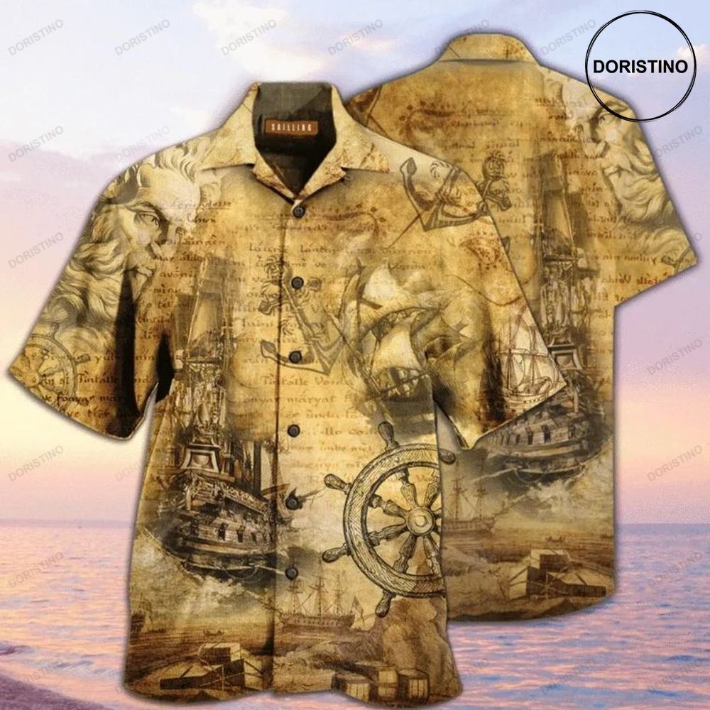 Amazing Sailing Ship Into The Sea To Find Your Soul Awesome Hawaiian Shirt