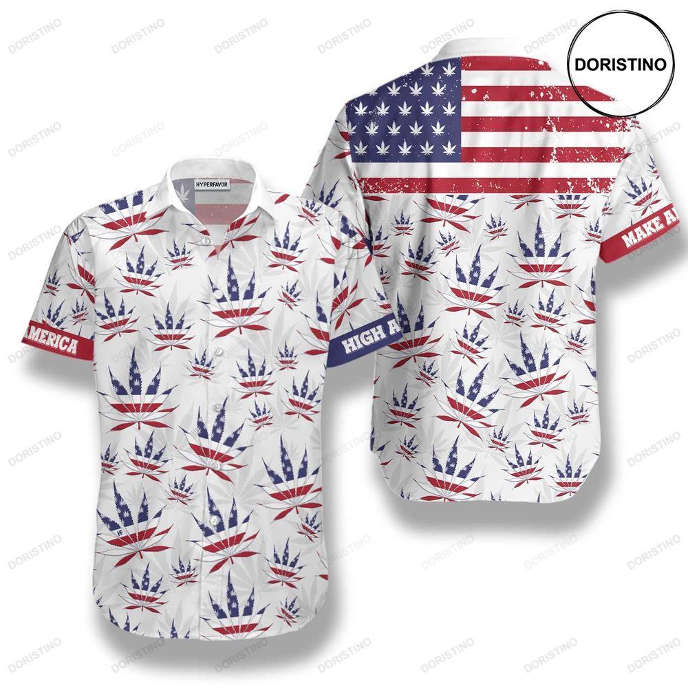 America Marijuana Leaf For Men Limited Edition Hawaiian Shirt