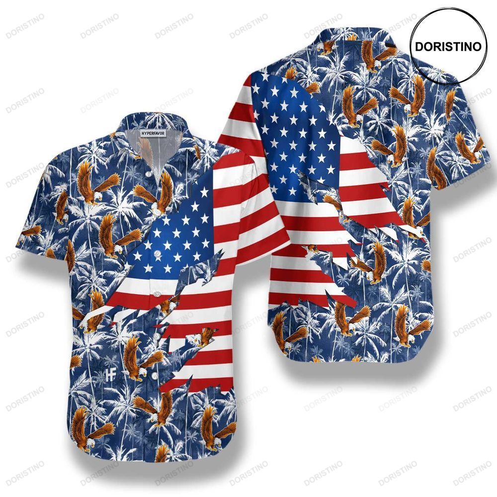 American Eagle Palm Tree Limited Edition Hawaiian Shirt