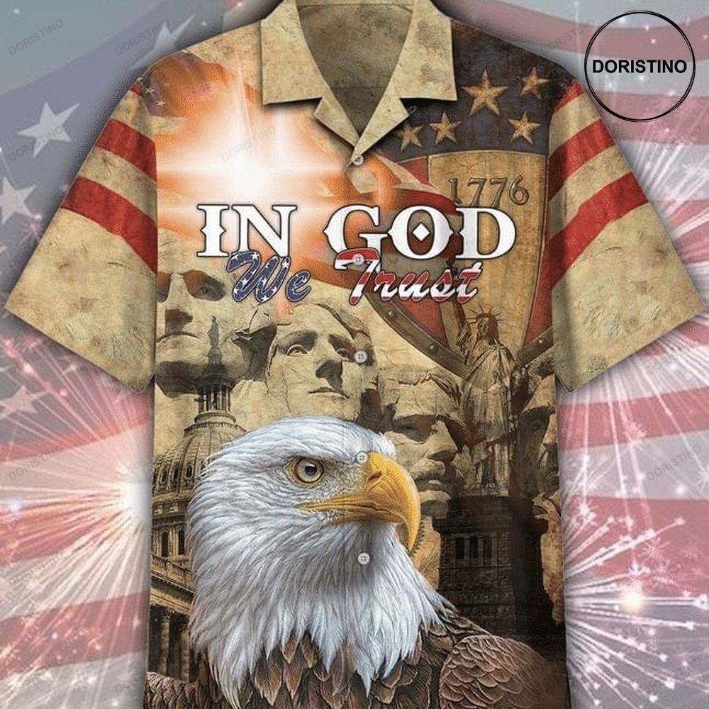 American Flag Eagle Hawaiian Shirt