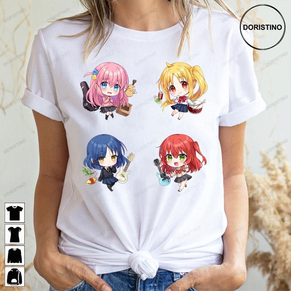 Chibi Hitori Gotoh Kita Ikuyo Nijika Ijichi Ryо̄ Yamada Bocchi The Rock Awesome Shirts