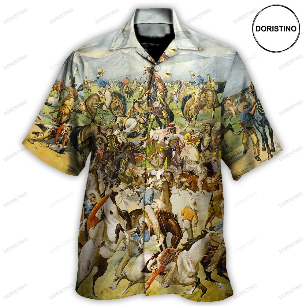Cattle Show Buffalo Bill's Wild West Rough Riders Cossacks Hawaiian Shirt