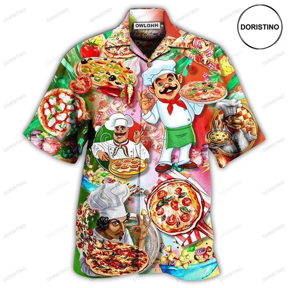Chef Pizza A Slice A Day Keeps The Sad Away Limited Edition Hawaiian Shirt