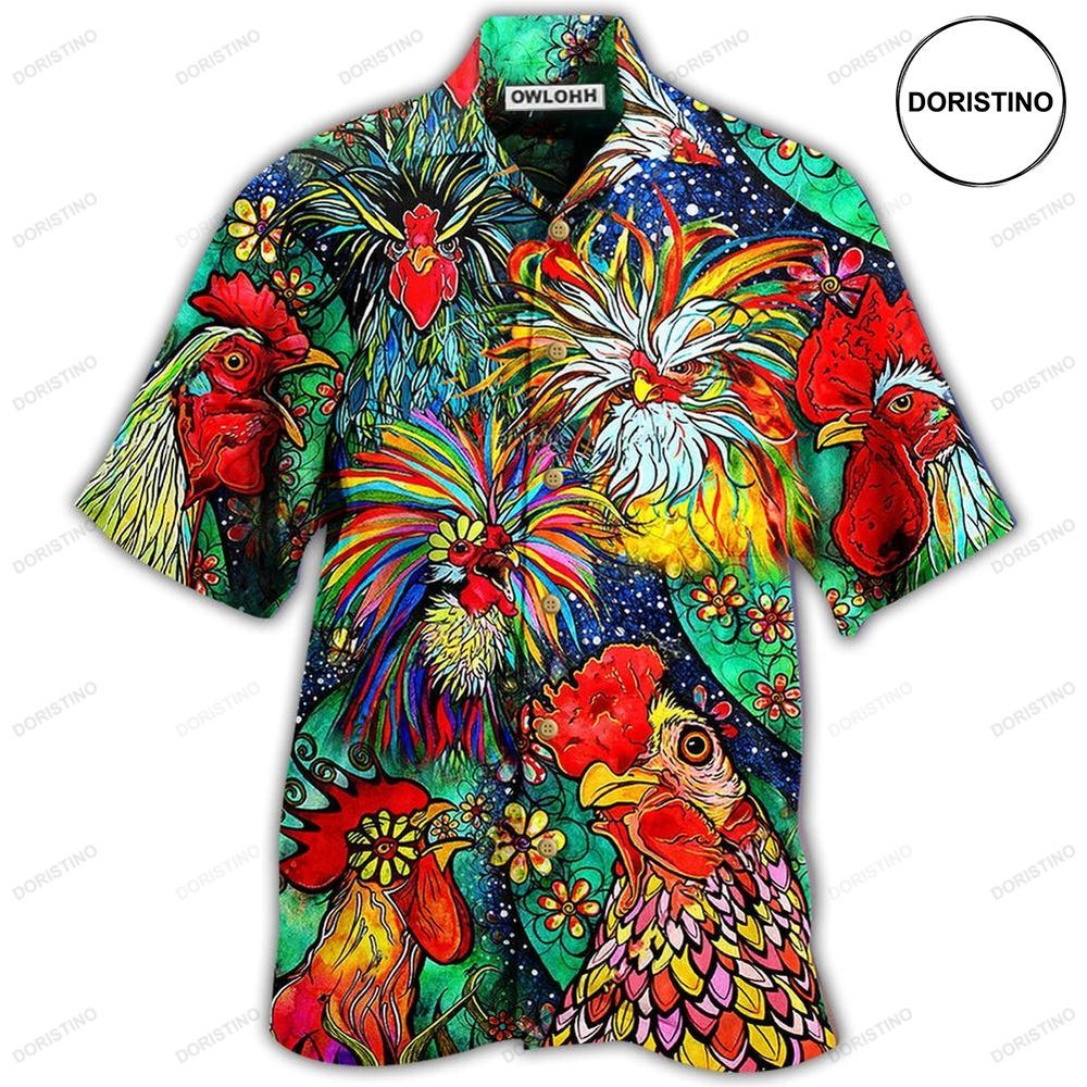 Chicken Love Color Amazing Limited Edition Hawaiian Shirt