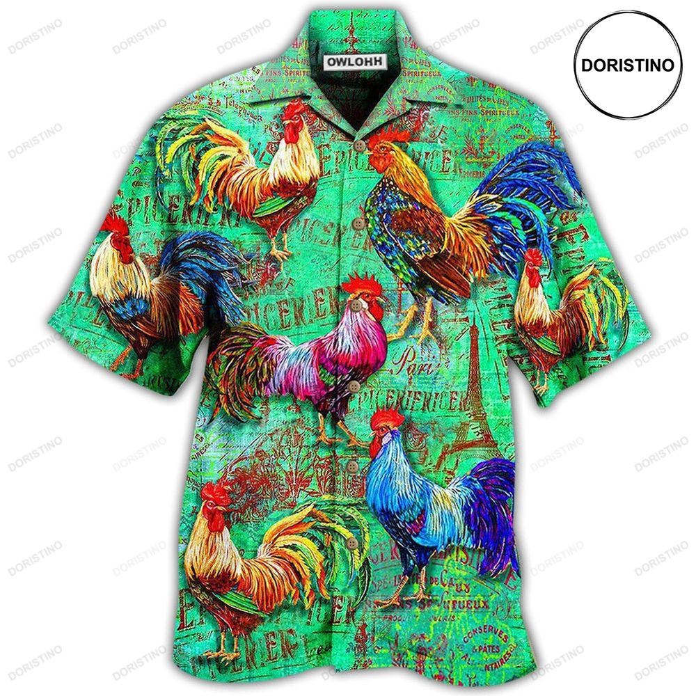 Chicken Love Green Farm Lover Hawaiian Shirt