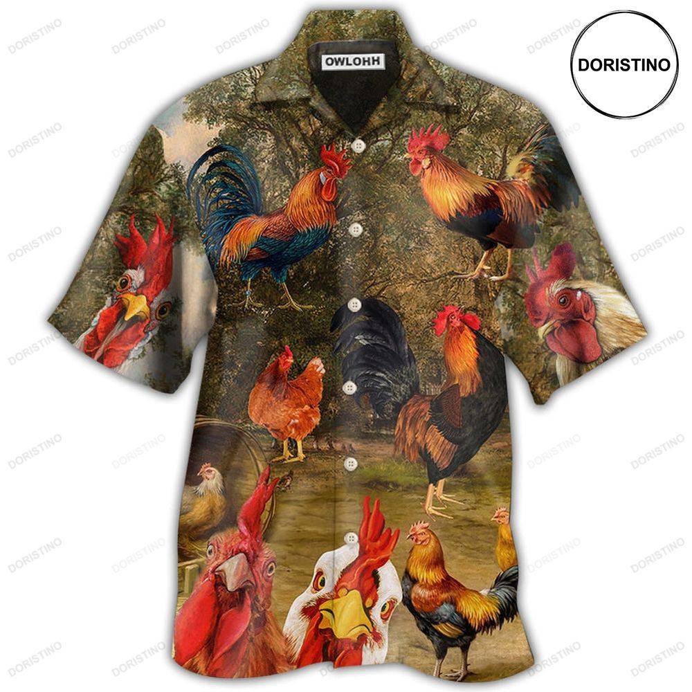 Chicken Old Garden Hawaiian Shirt