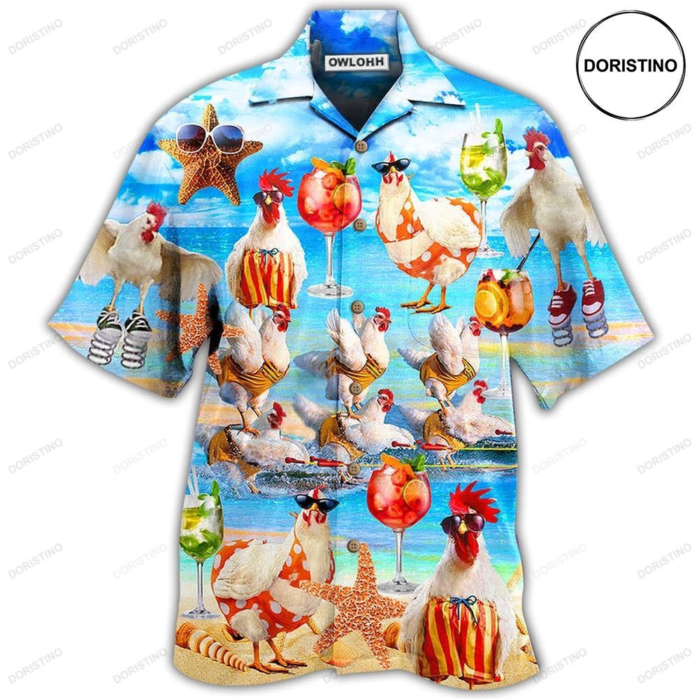 Chicken On The Beach Love Summer Limited Edition Hawaiian Shirt