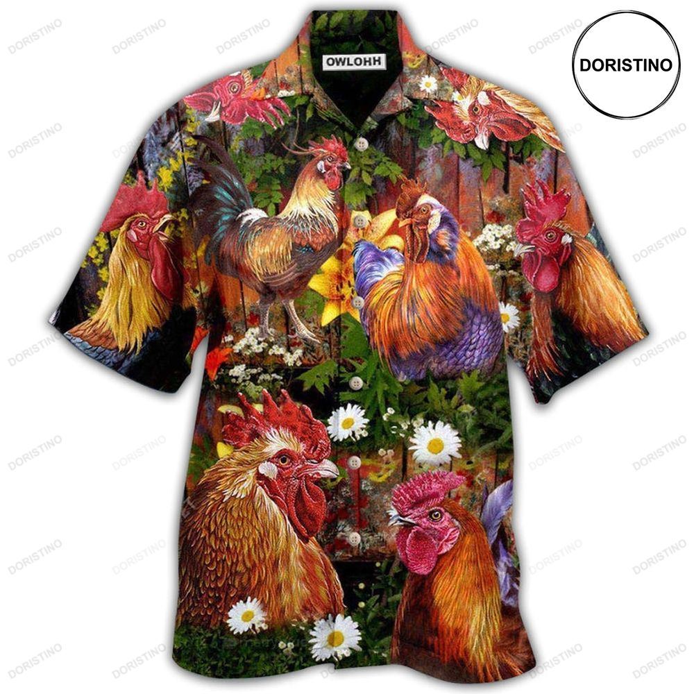 Chicken Rise A Shine Rooster Hawaiian Shirt