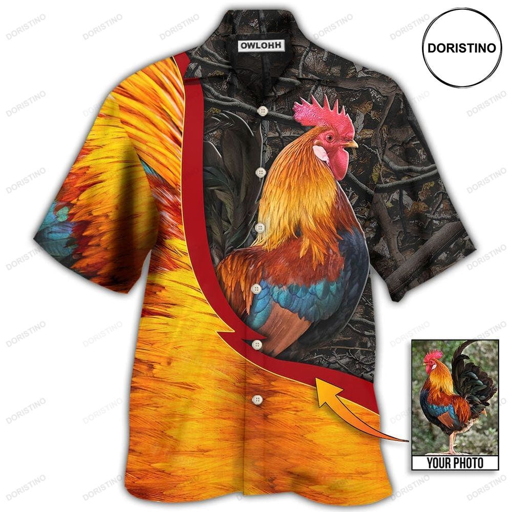 Chicken Rooster Beautiful Custom Photo Awesome Hawaiian Shirt