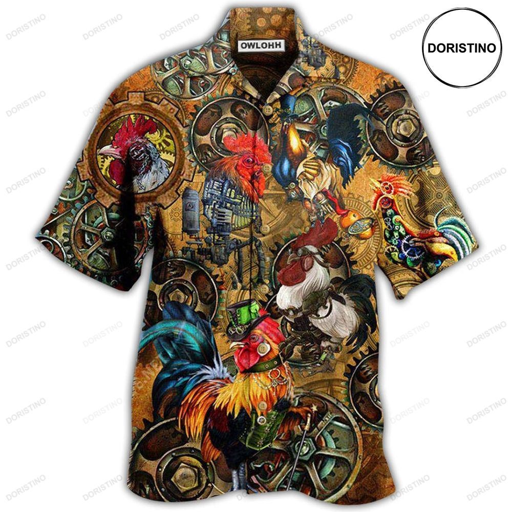 Chicken Rooster Steampunk Limited Edition Hawaiian Shirt