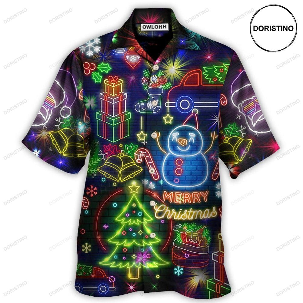 Christmas Bright Neon Lighting Limited Edition Hawaiian Shirt
