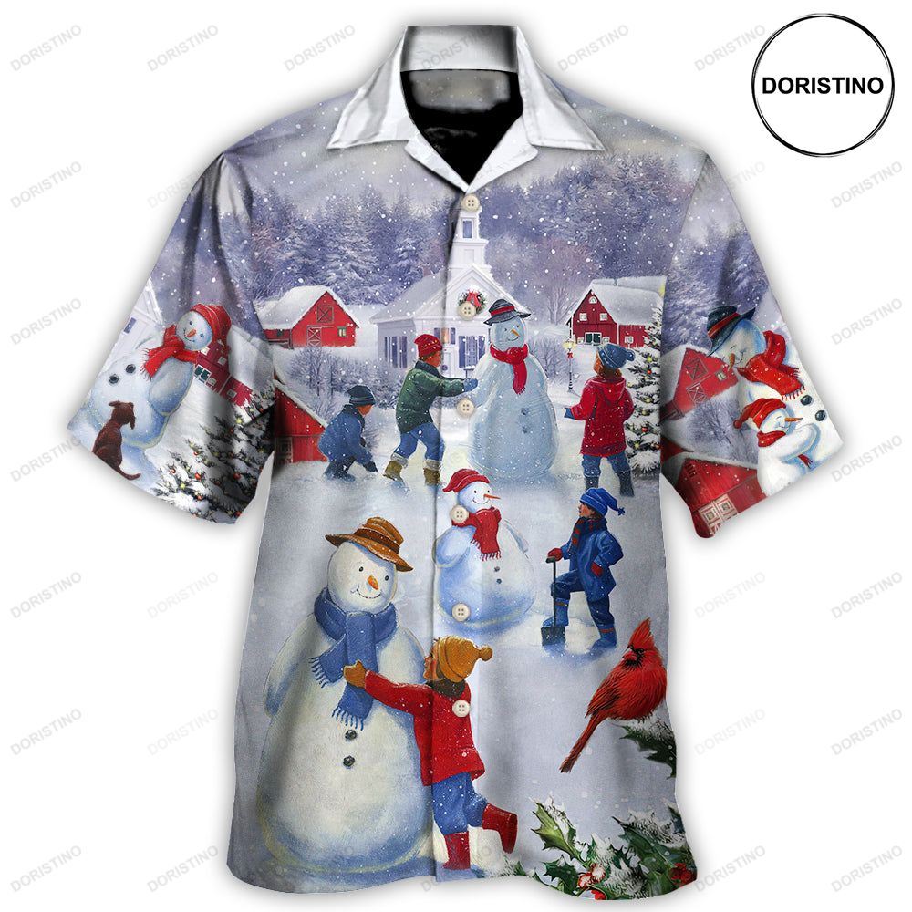 Christmas Children Love Snowman In The Christmas Town Limited Edition Hawaiian Shirt