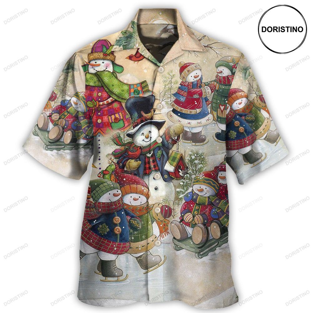 Christmas Couple Snowman Lover Winter Xmas Limited Edition Hawaiian Shirt