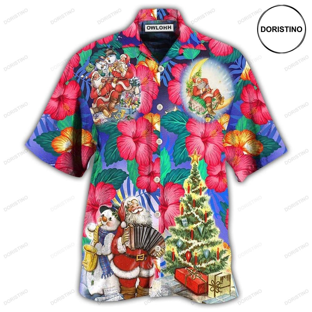 Christmas Flowers Tropical Santa Claus Limited Edition Hawaiian Shirt