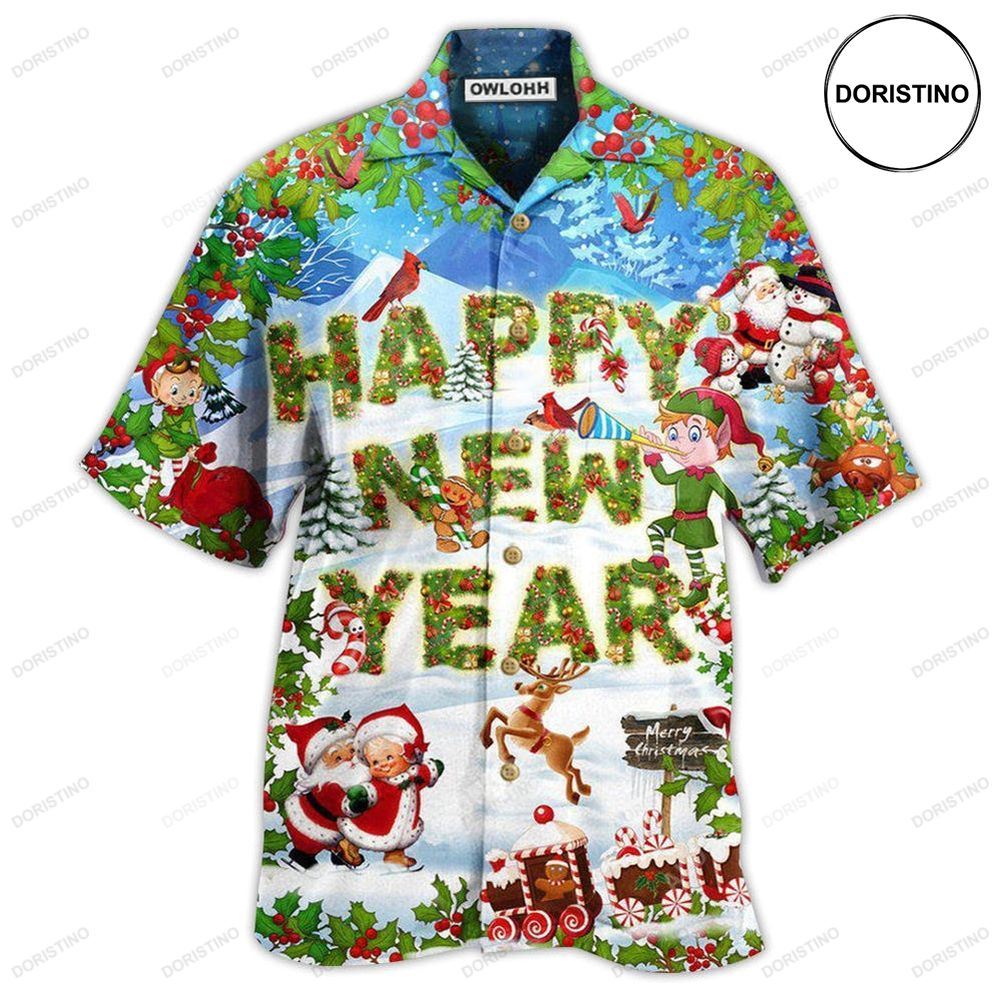 Christmas Happy New Year Snow Merry Christmas Limited Edition Hawaiian Shirt