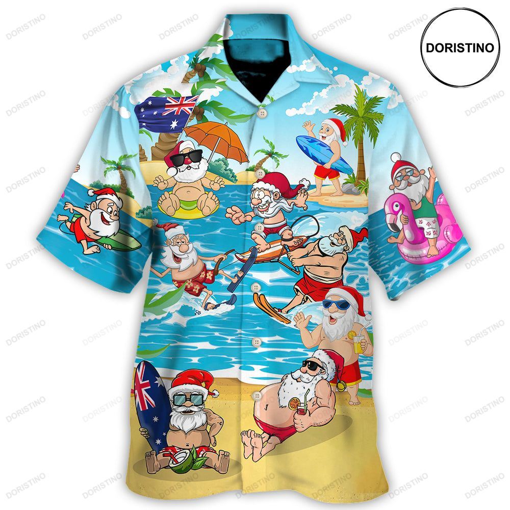 Christmas In July Santa Keeping The Christmas Spirit Alive Year Round Awesome Hawaiian Shirt
