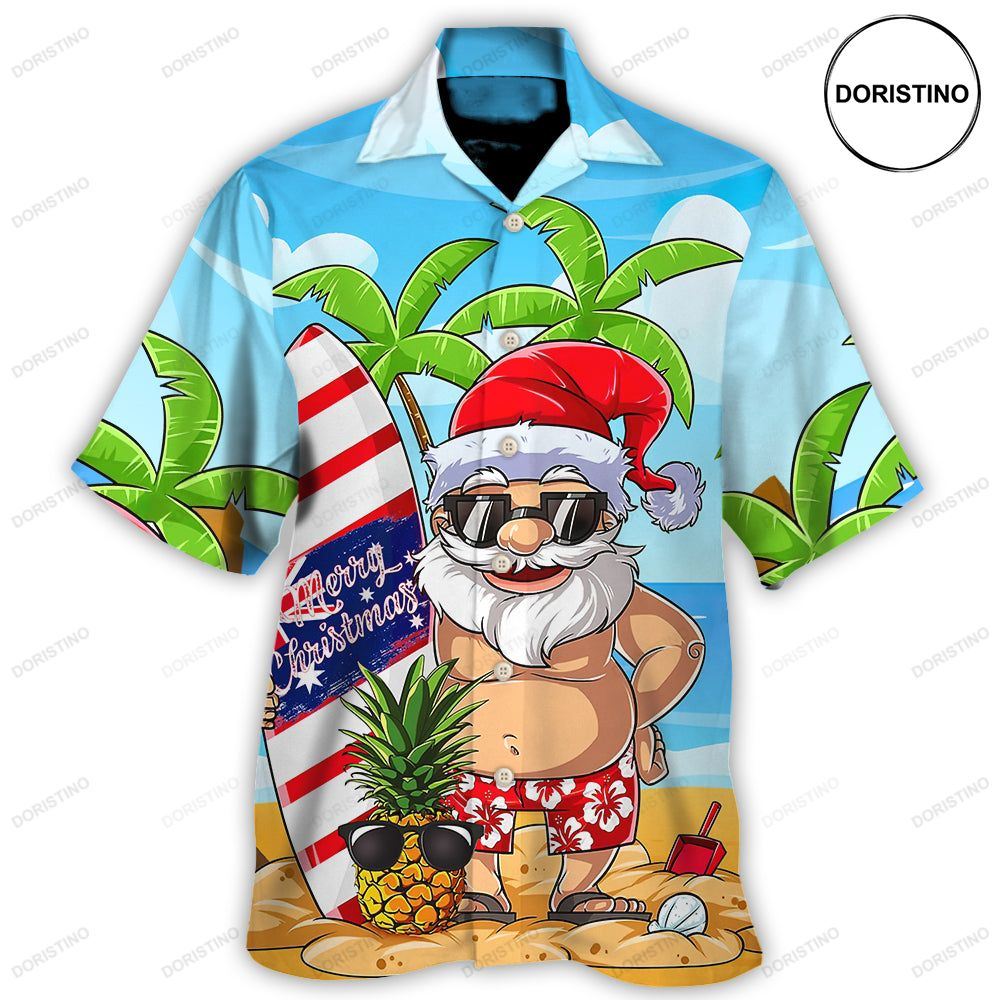 Christmas In July Santa Let's Surf Summer Vibe Limited Edition Hawaiian Shirt