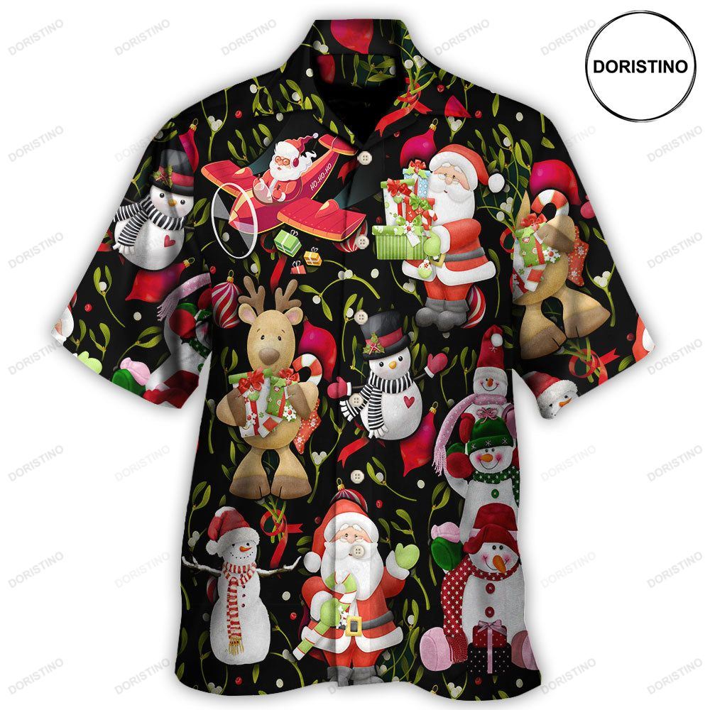 Christmas Joyful Santa Snowman Merry Xmas Limited Edition Hawaiian Shirt