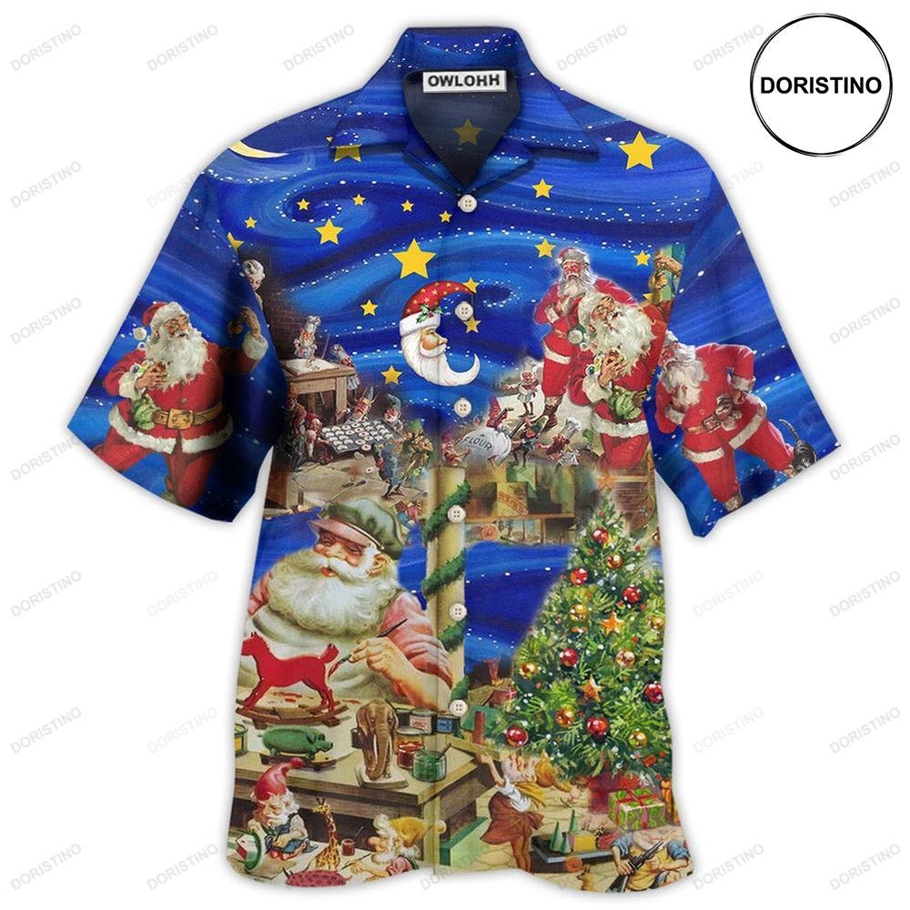 Christmas Night Santa's Toy Workshop Limited Edition Hawaiian Shirt