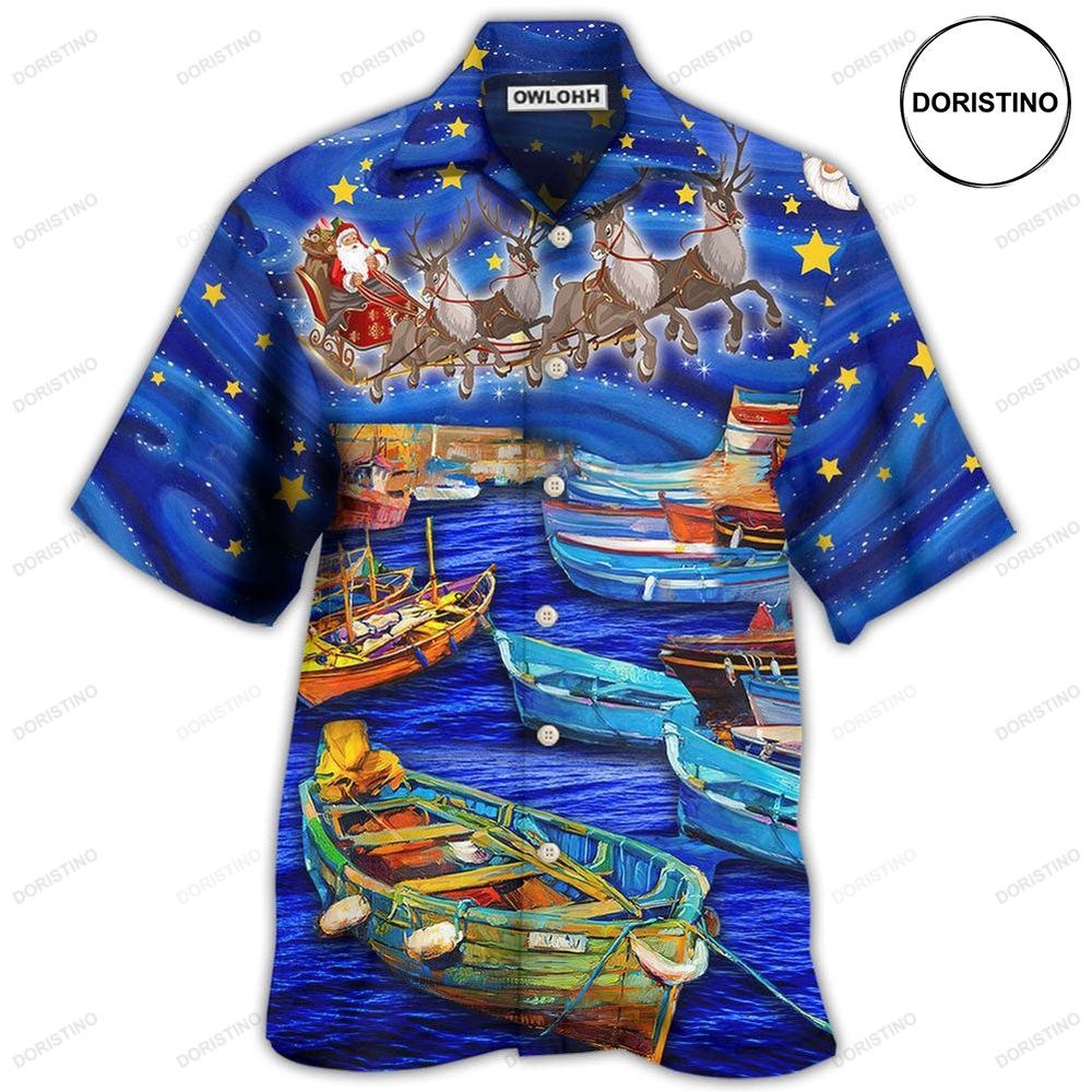 Christmas Santa Boat Dreamer Awesome Hawaiian Shirt