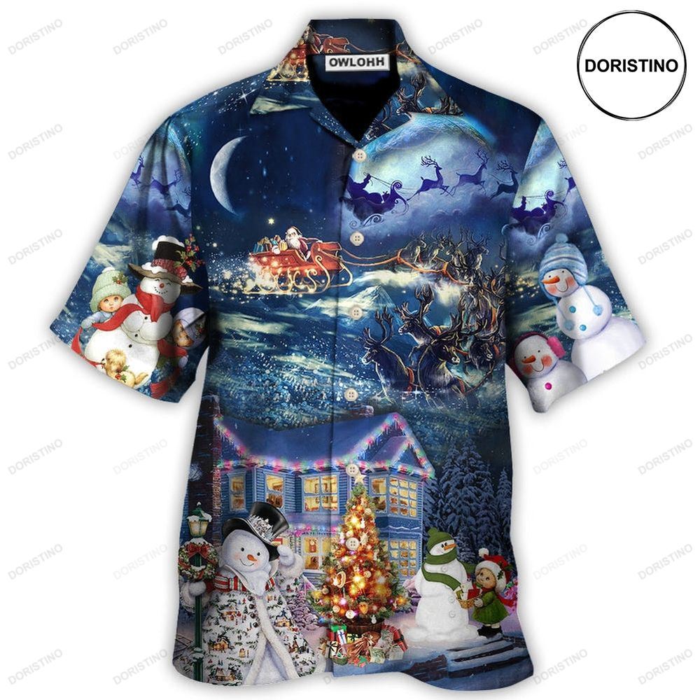 Christmas Santa Claus Family In Love Light Art Limited Edition Hawaiian Shirt