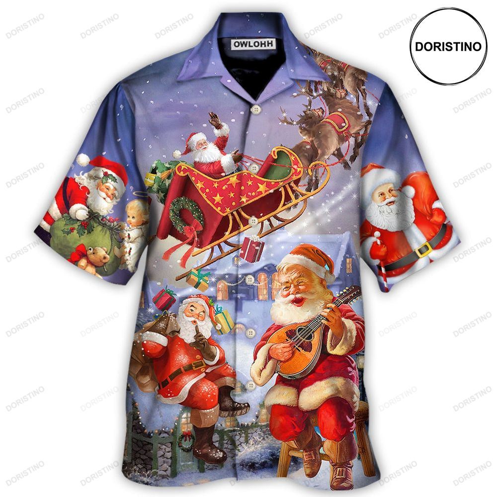 Christmas Santa Claus Funny Art Awesome Hawaiian Shirt