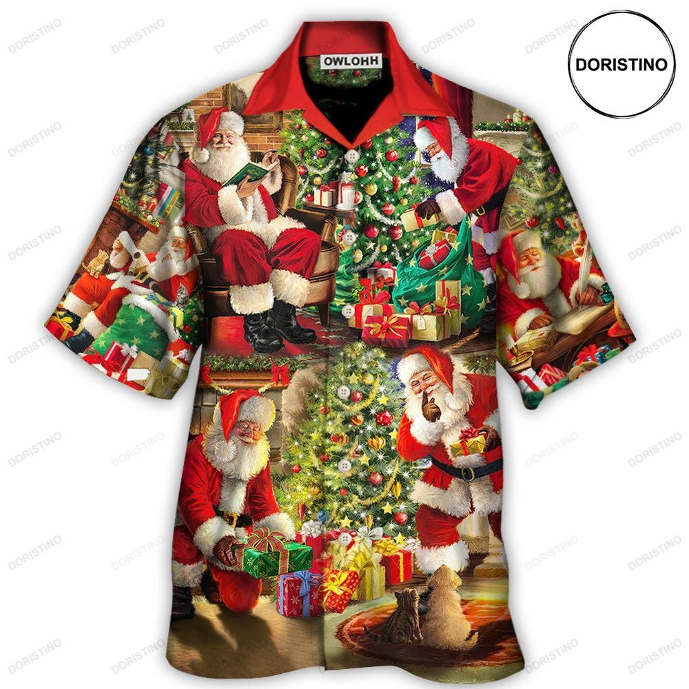 Christmas Santa Claus Story Gift For Xmas Painting Awesome Hawaiian Shirt