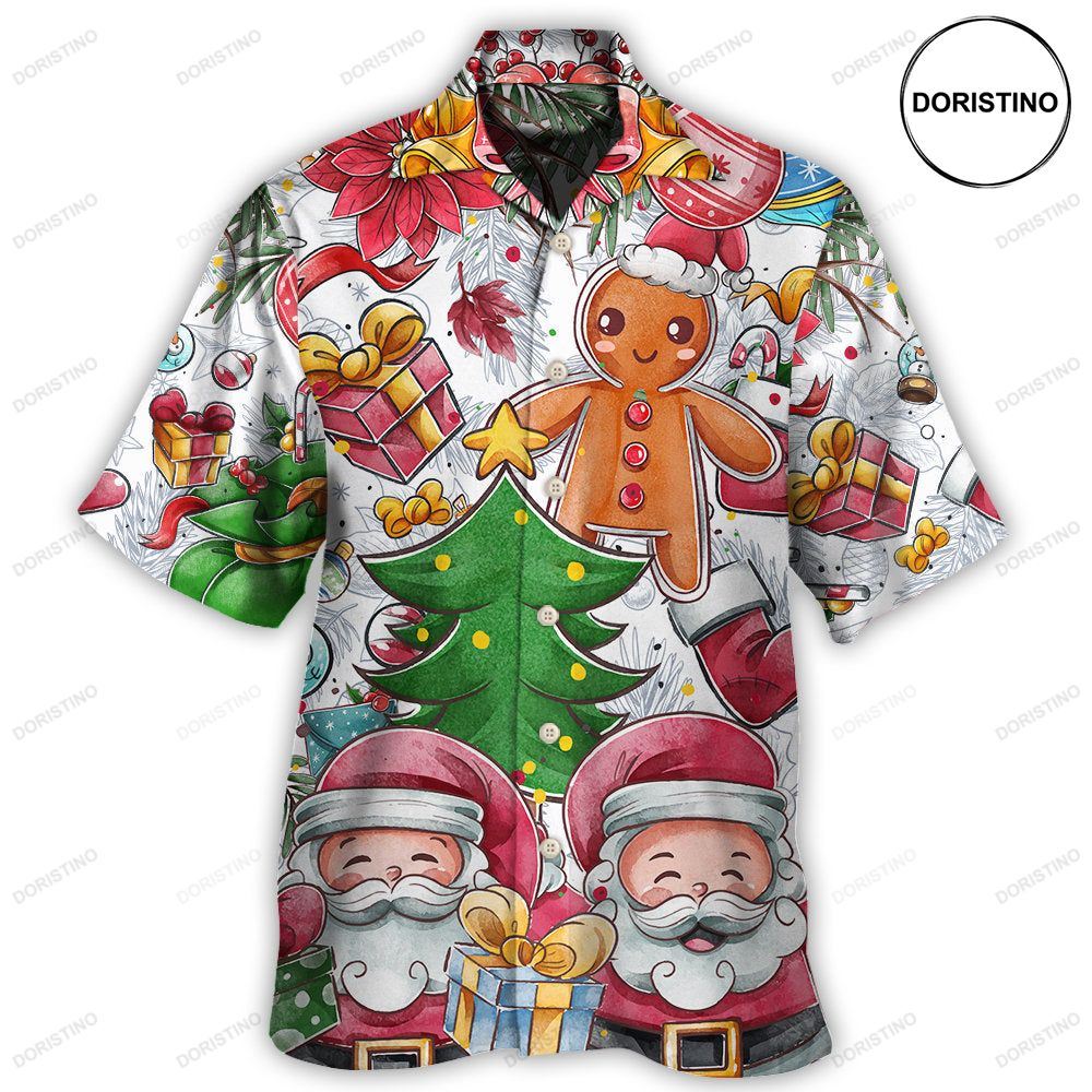 Christmas Santa Cutie Winter Snowman Gingerbread Awesome Hawaiian Shirt