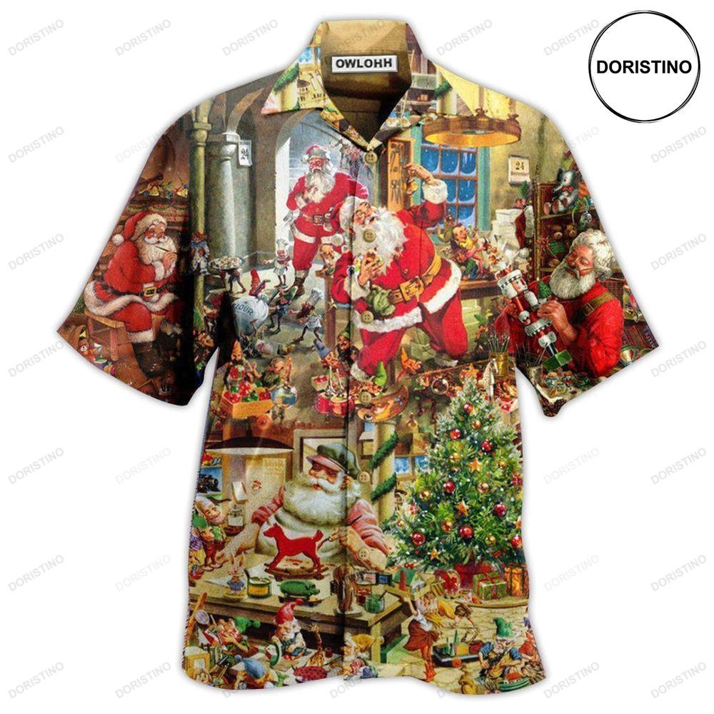 Christmas Santa's Toy Workshop Christmas Night Limited Edition Hawaiian Shirt