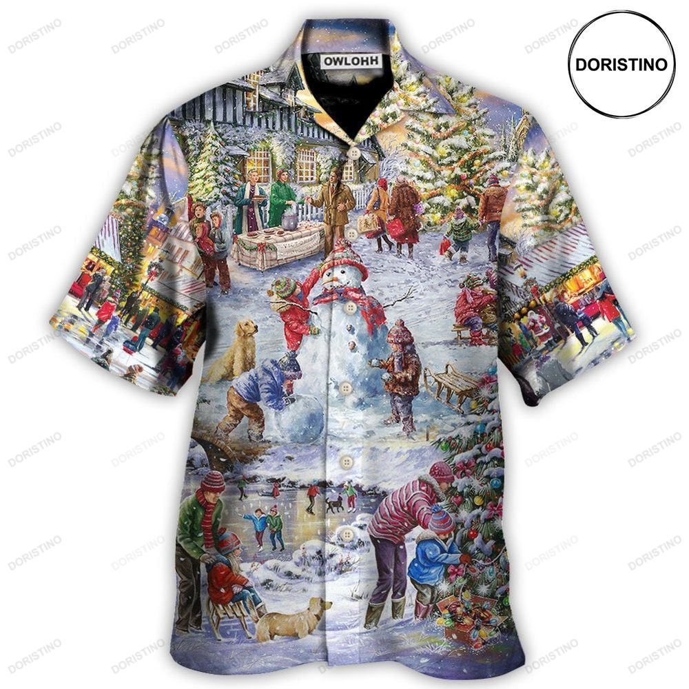 Christmas Winter Holiday Santa Claus Is Coming Hawaiian Shirt