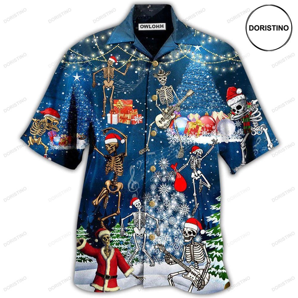 Christmas Xraymas Skull Awesome Hawaiian Shirt