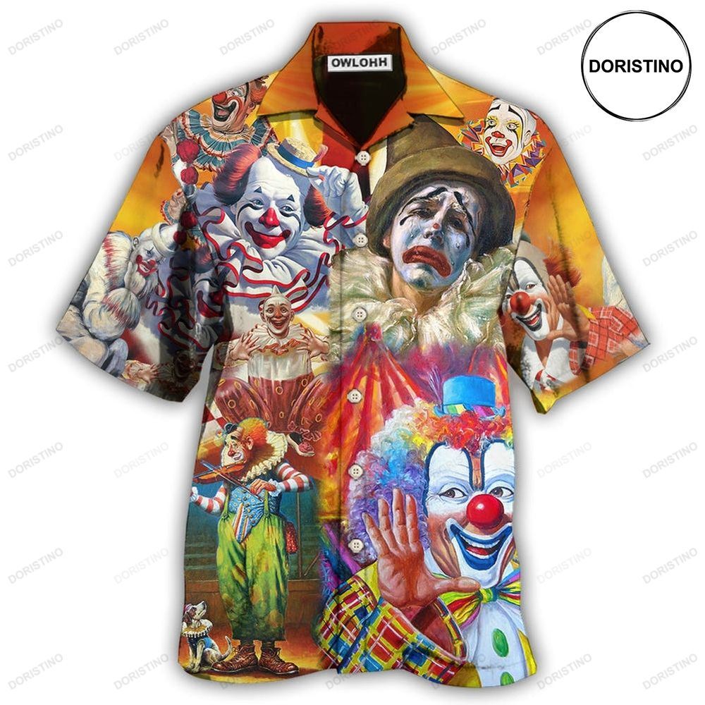 Clown Funny Happy In Crown Limited Edition Hawaiian Shirt