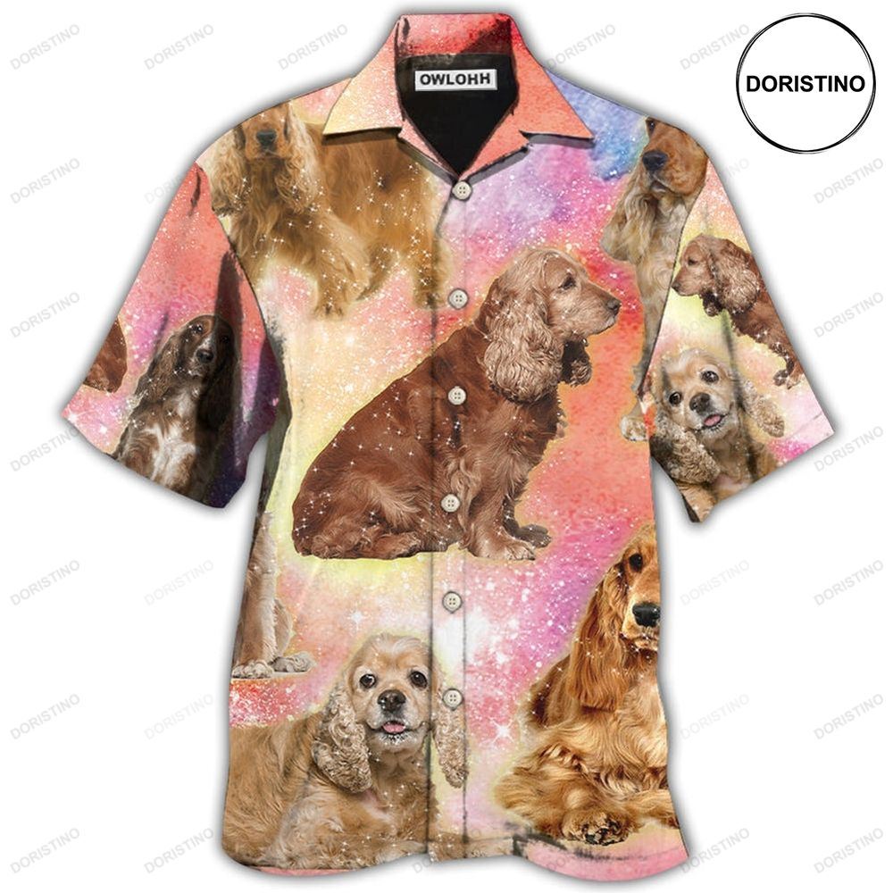 Cocker Spaniel Dog Blur Color Lovely Hawaiian Shirt