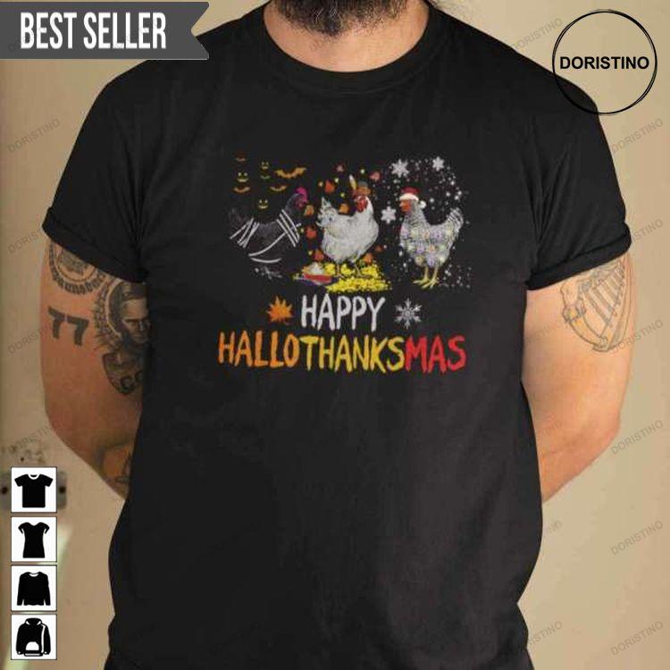 Happy Hallothanksmas Chicken Lovers For Men And Women Sweatshirt Long Sleeve Hoodie