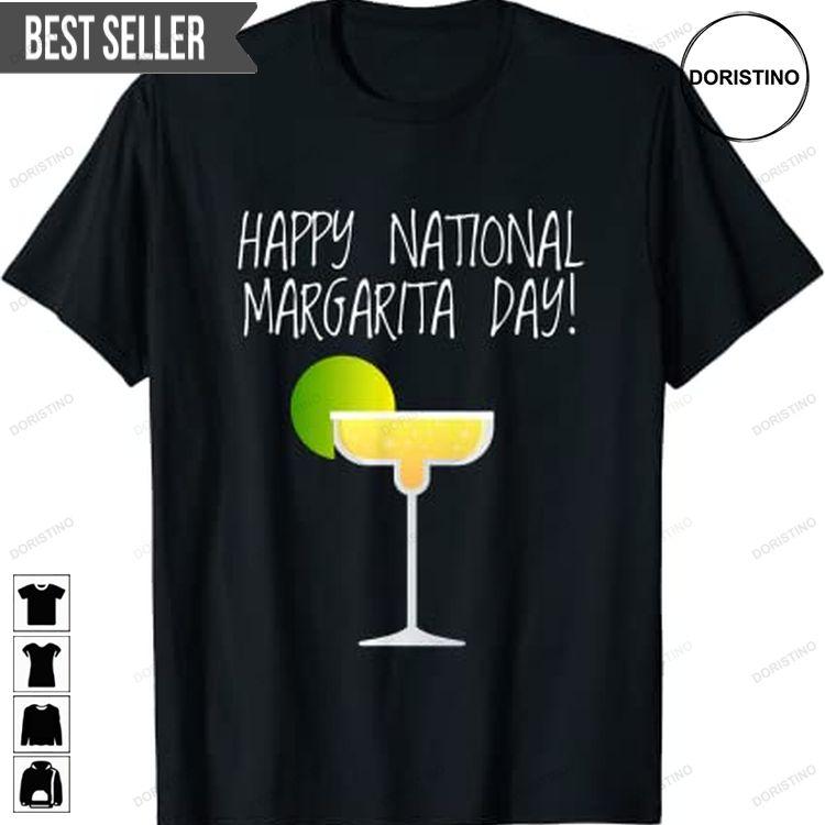 Happy National Margarita Day Drinking Unisex 100 Cotton Sweatshirt Long Sleeve Hoodie