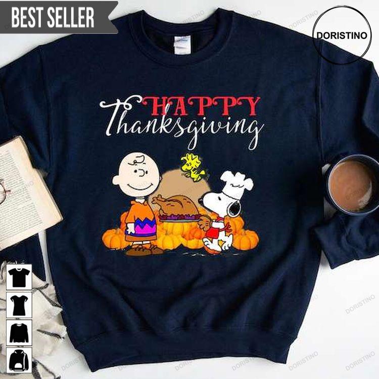 Happy Thanksgiving Halloween Snoopy Charlie Unisex Tshirt Sweatshirt Hoodie