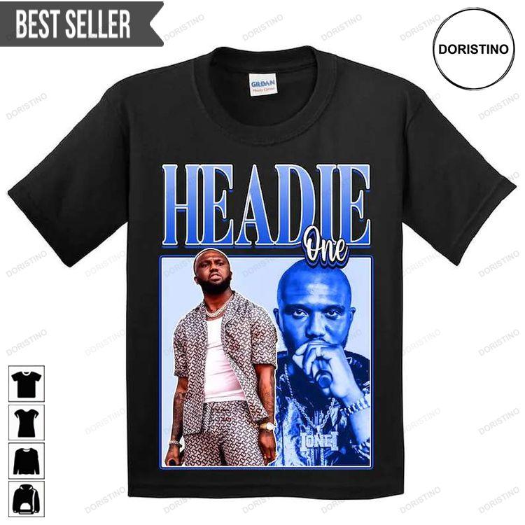 Headie One Rapper Vintage Black Hoodie Tshirt Sweatshirt