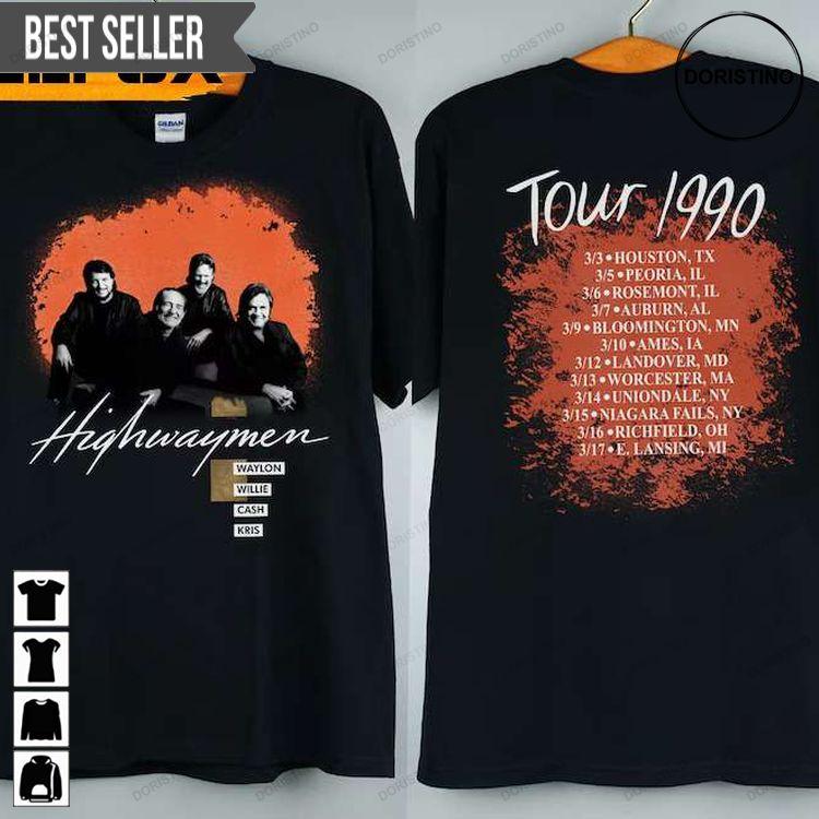 Highwaymen 1990 Tour Concert Music Tshirt Sweatshirt Hoodie