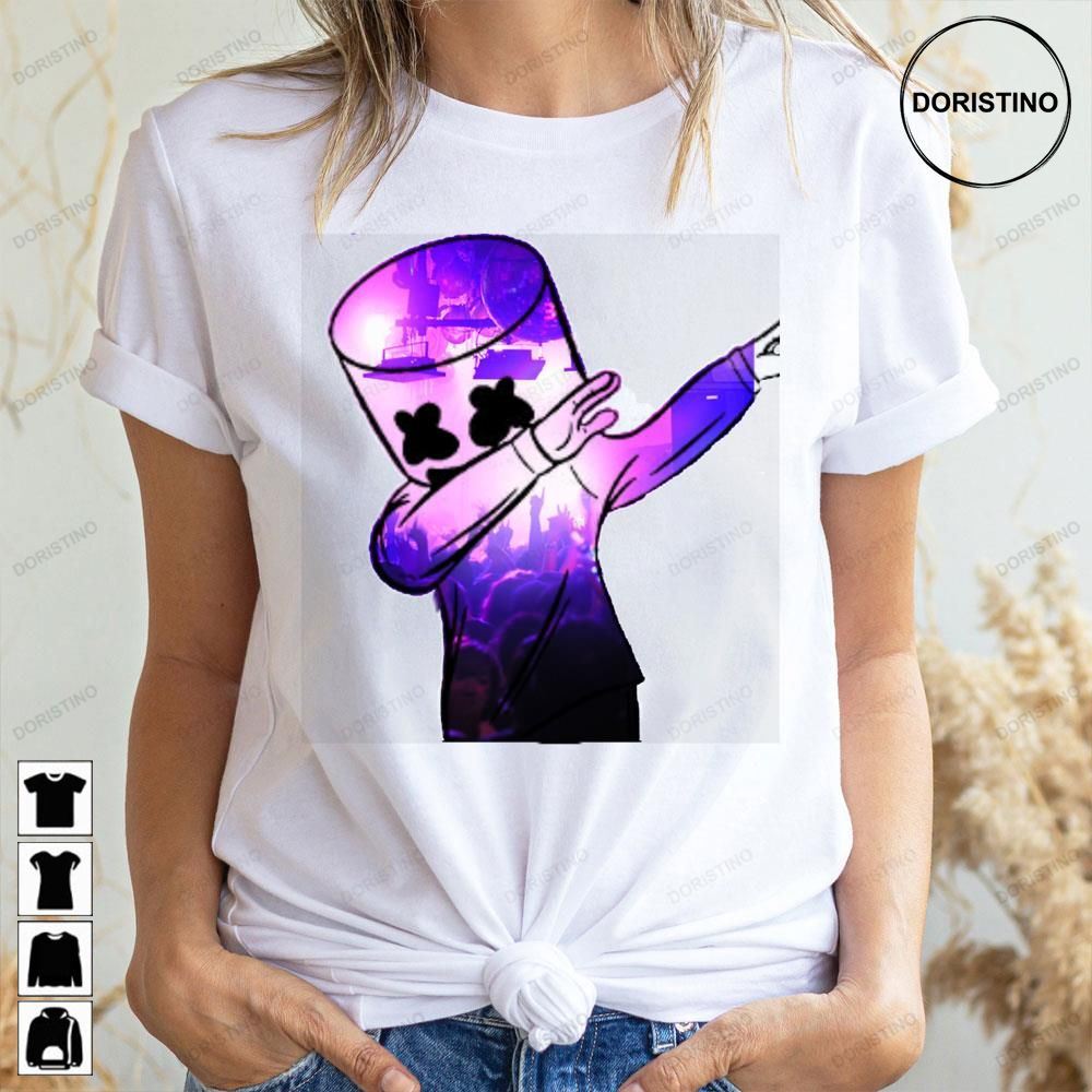 Retro Art Neon Dj Marshmello Doristino Limited Edition T-shirts
