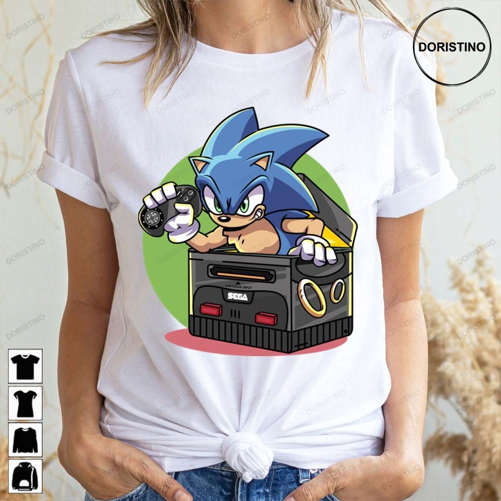 Retro Art Sonic In A Sega Box Doristino Trending Style